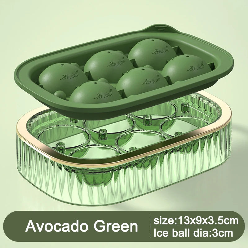 Ice Ball Mold &ndash; Eco Friendly Silicone Ice Ball Maker 6in1 GREE