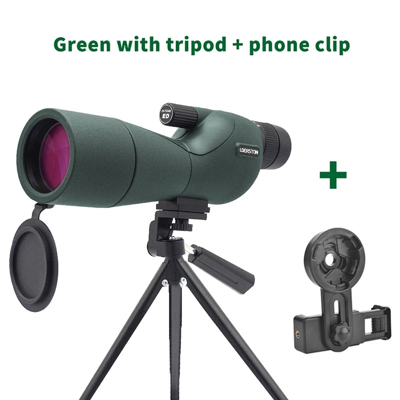 25-75x60 Zoom Monocular Spotting Scope &ndash; Bak4 Prism Green full set
