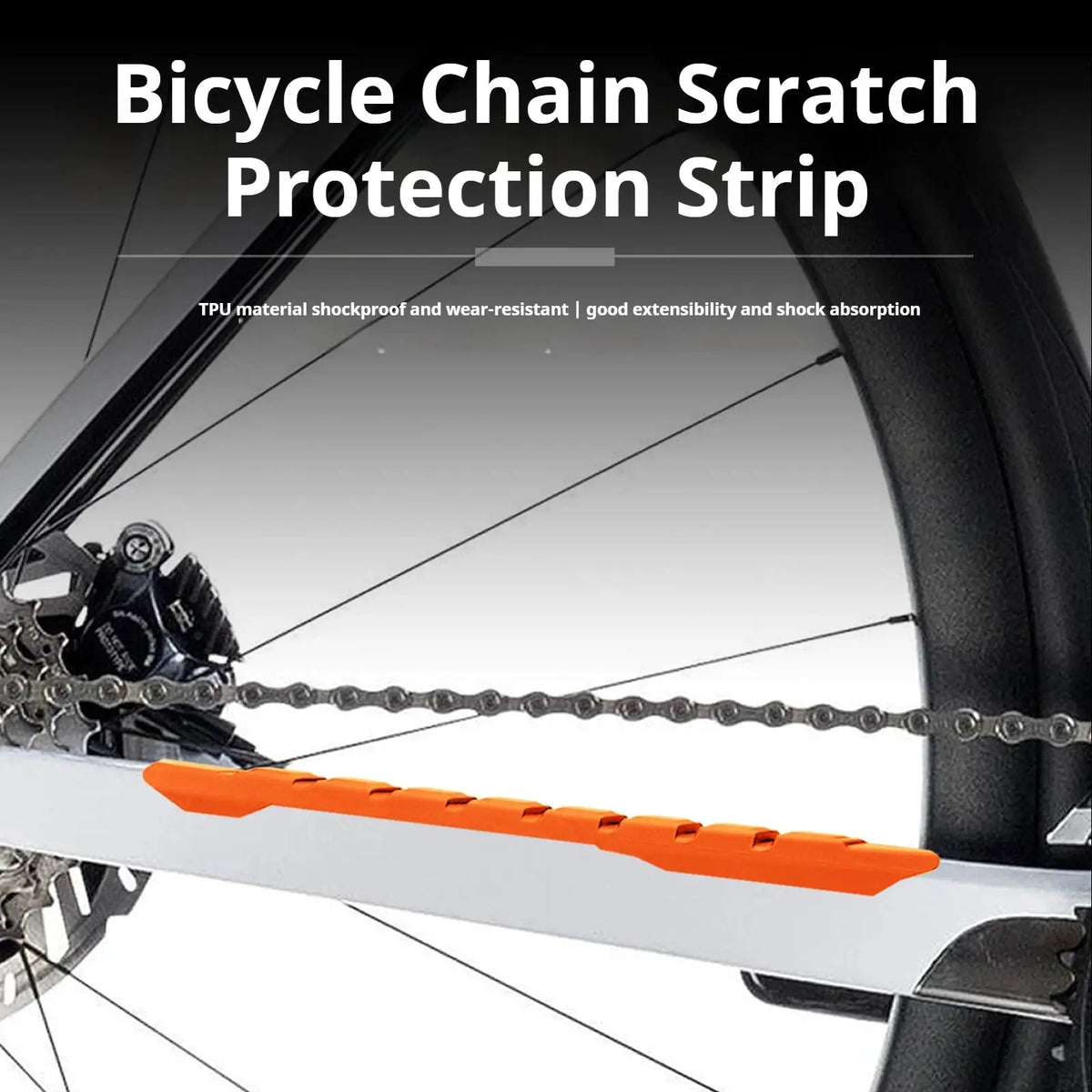 ENLEE Bicycle Chain Protector Road And Mountain Bike TPU Frame Chain Anti-Scratch And Wear-Resistant Strip by InterCyprus Trading Ltd