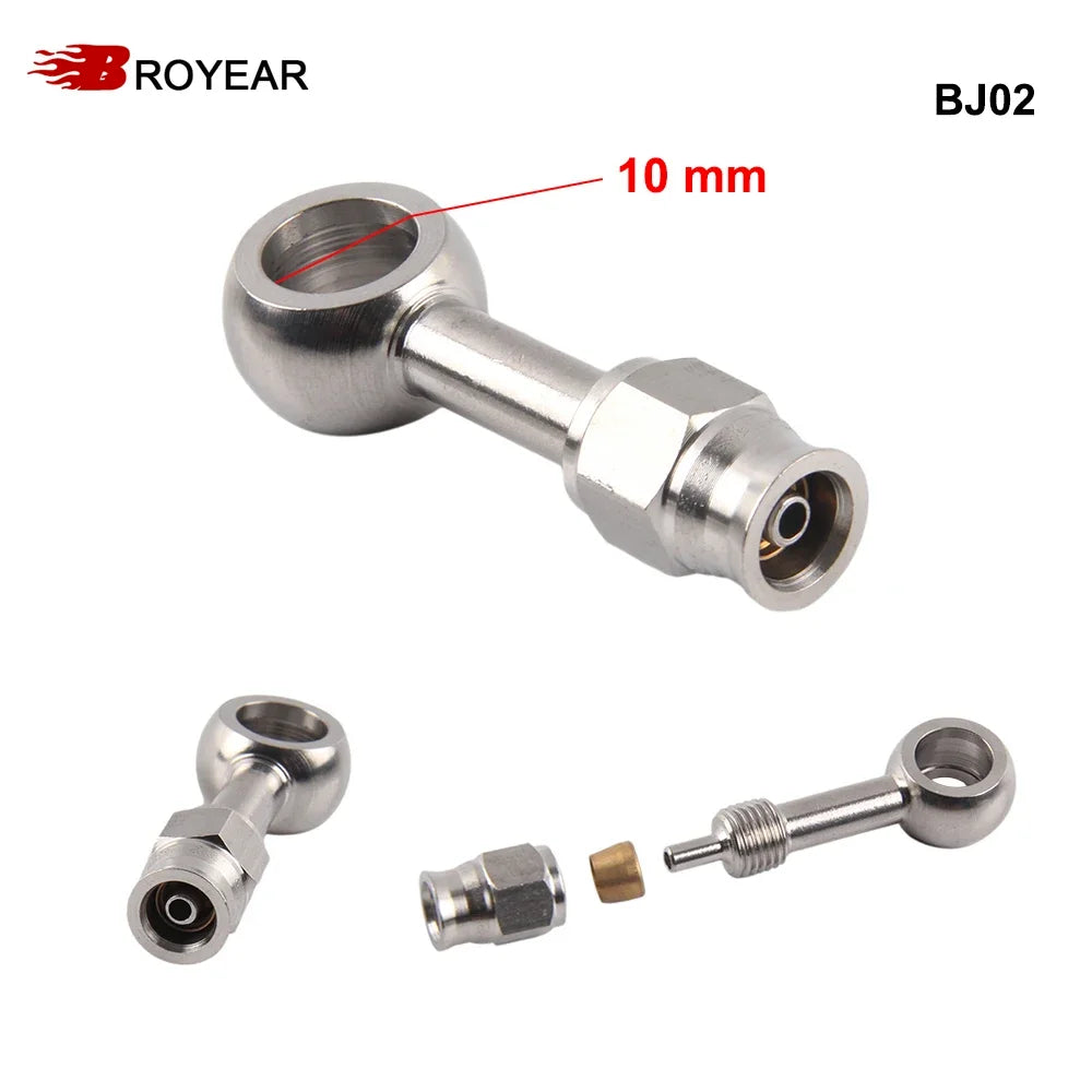 Stainless Steel Hydraulic Brake Banjo Fitting With AN3 M10x1 For Motorcycles by InterCyprus Trading Ltd