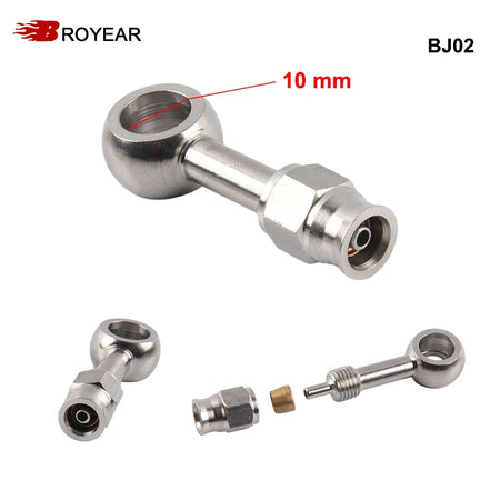 Stainless Steel Hydraulic Brake Banjo Fitting With AN3 M10x1 For Motorcycles by InterCyprus Trading Ltd