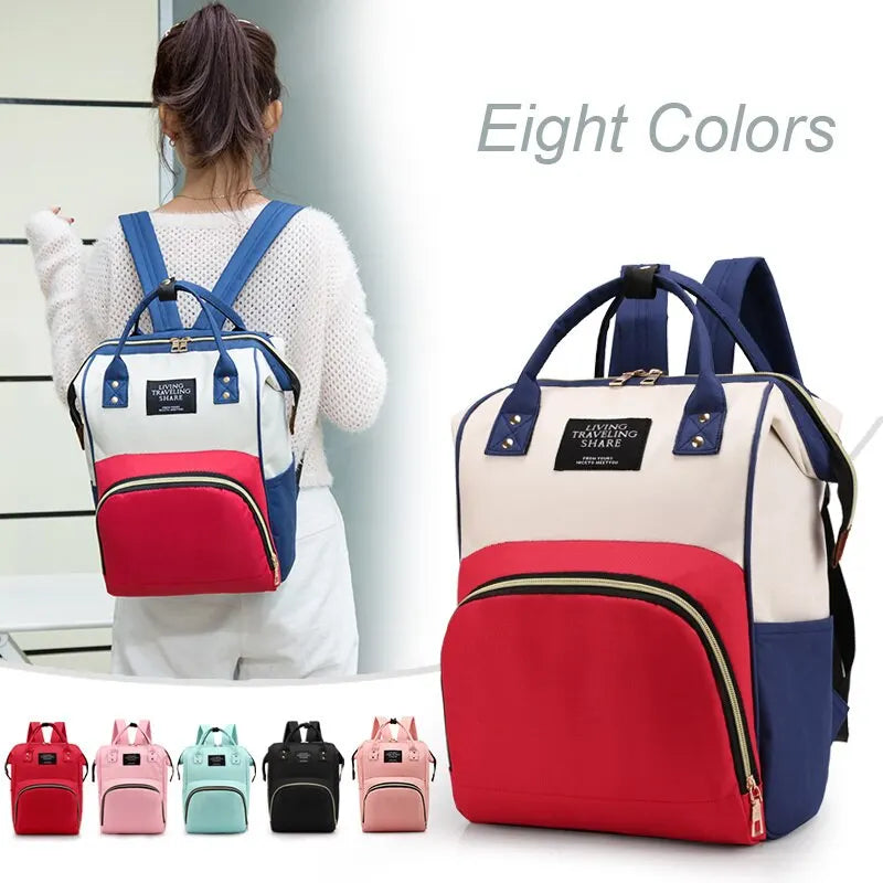 Sac à dos à couches de grande capacité, imperméable pour les voyages avec bébé