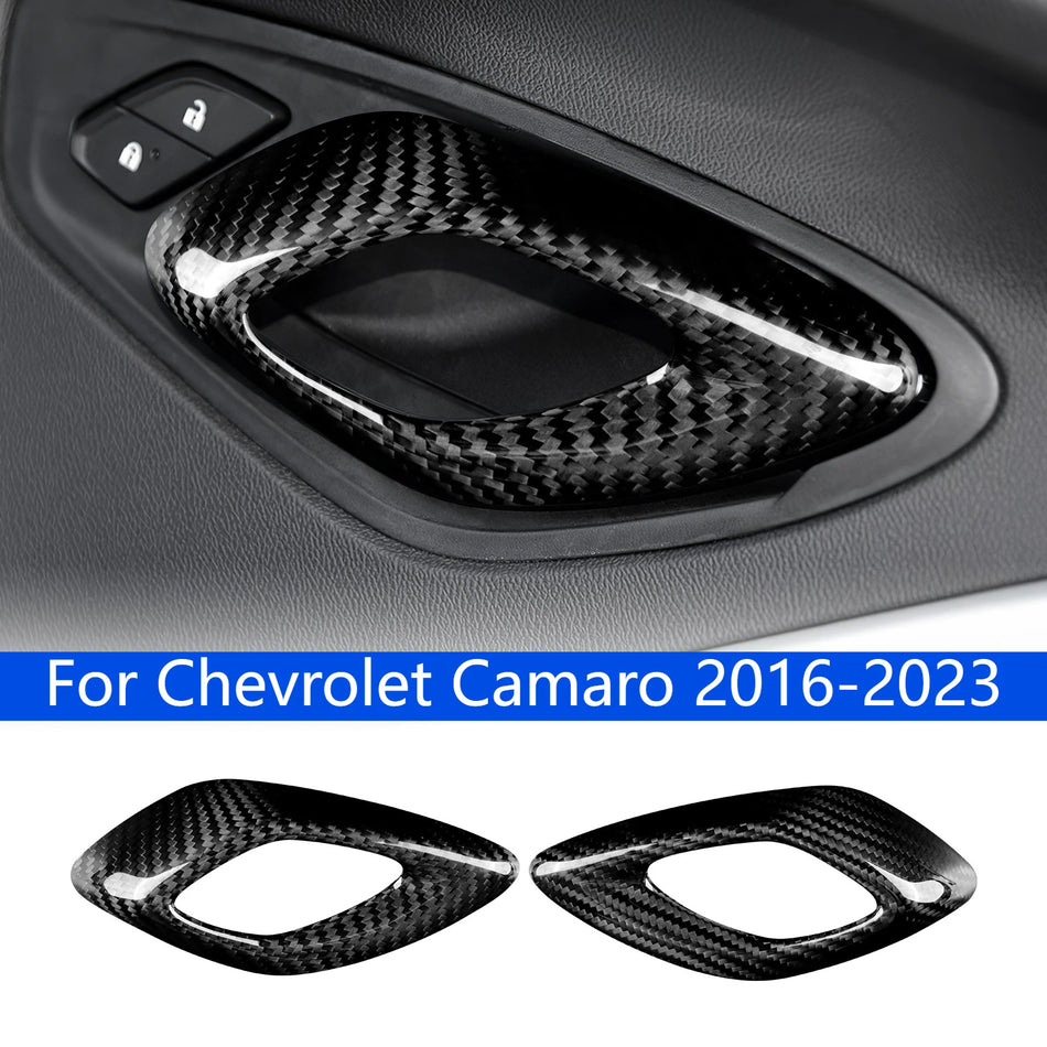 Hard Carbon Fiber Inner Door Handle Cover for Chevrolet Camaro