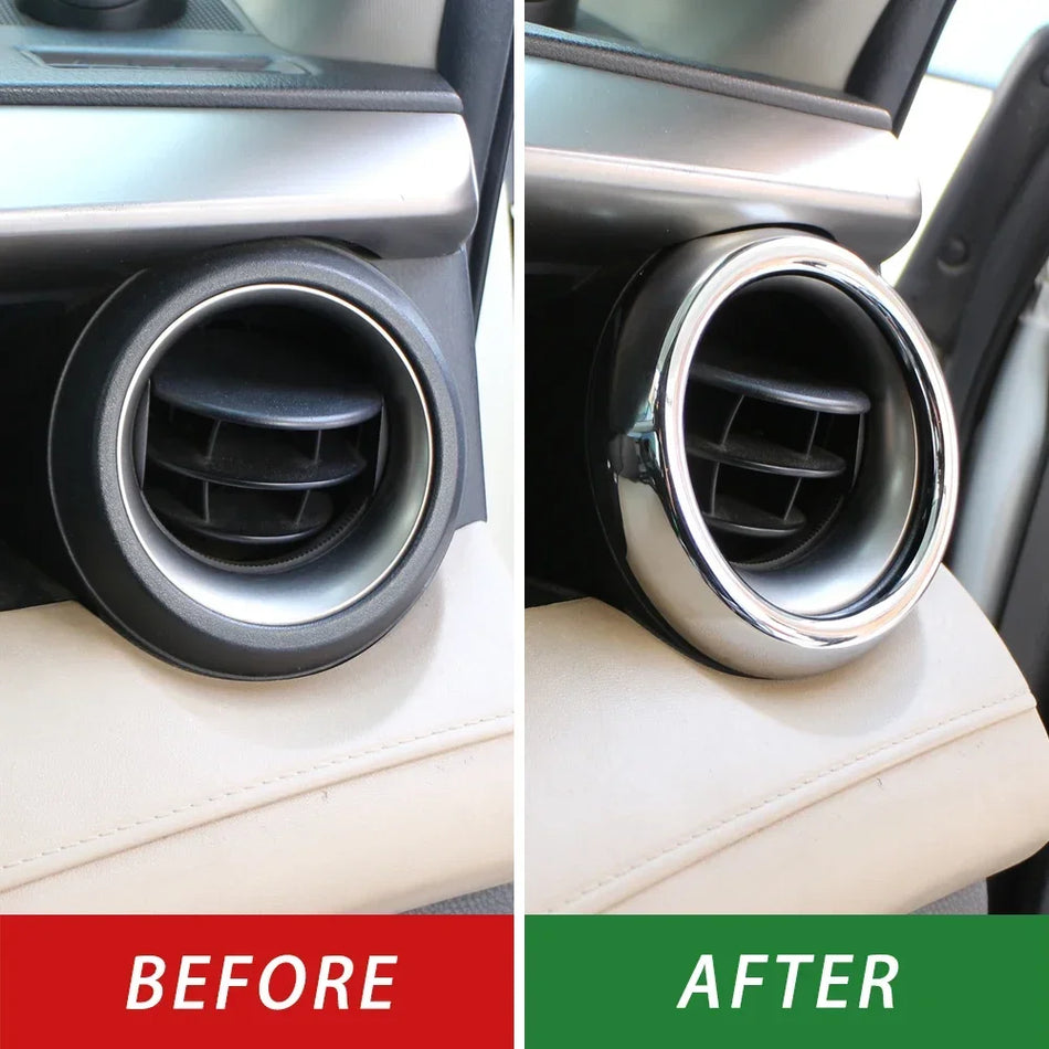 Toyota RAV4 2013-2019 Pokrovni Prsten Ventilacije, ABS Srebrni Oklop, 2 Komada
