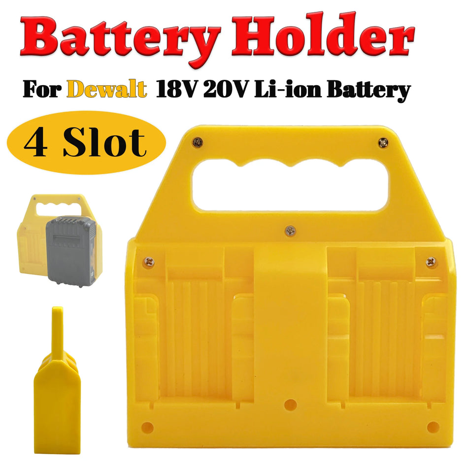 DeWalt 18V 20V İçin Ağır Hizmet 4 Slot Pil Depolama Rafı