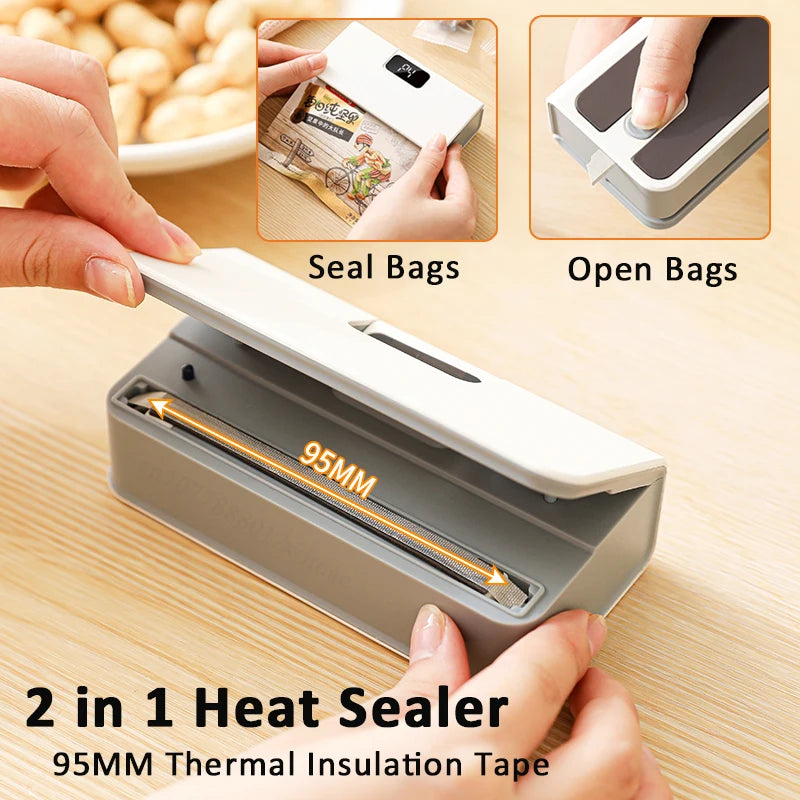 Mini Plastic Bags Sealer &ndash; 2 In 1 Bag Sealer And Cutter