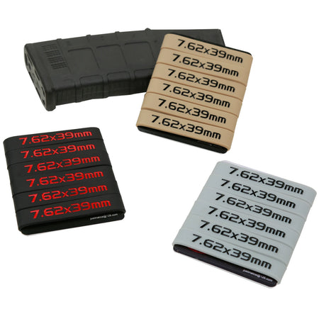 6 Pack Magazine Marking Bands &ndash; Multicolor For 7.62x39