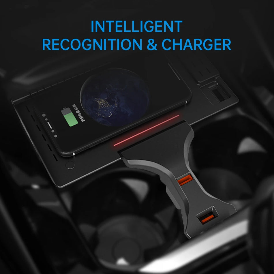 Chargeur de voiture sans fil avec charge rapide Qi pour BMW X3 X4 2018-2023 LHD