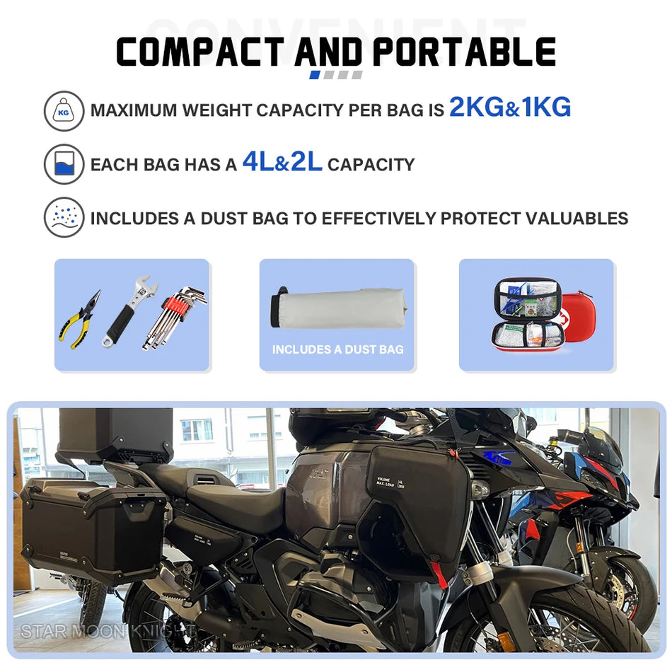 BMW R 1300 GS Adventure stel tasker til kølerdæksel, venstre og højre, lavet af nylon