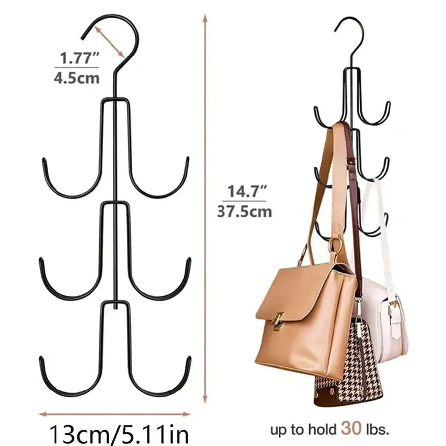 1PCS Rotatable Hanger Hat Tie Belt Bag Storage Hooks Hanger Multi-functional Multi-layer Wardrobe Bag Hangers Space Saving by InterCyprus Trading Ltd