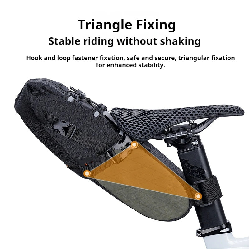 ENLEE E22140 Tail Bag for Bike, Large 5.8L to 8.8L Najlon, Vodoodporen