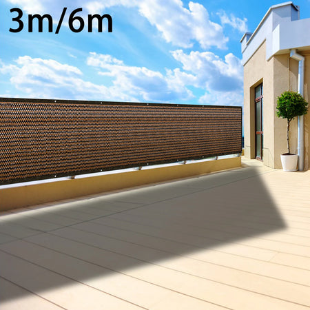 NoEnName_Null 120 GSM Balcony Sunshade Net - Privacy Fence Screen for Outdoor Protection