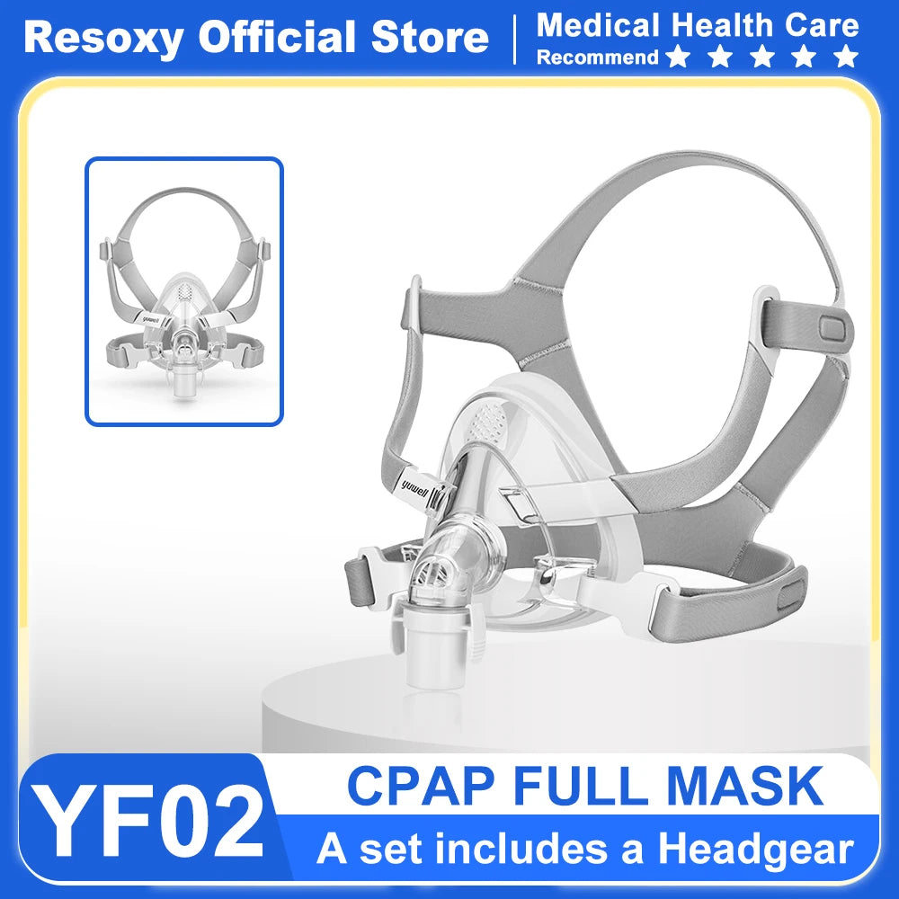YuWell YF-02 CPAP Mask - Full Face Comfort Seal for Sleep