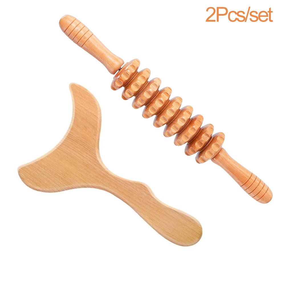 Wood Therapy Massage Kit &ndash; Effective Body Shaping Relief 2Pcs 2