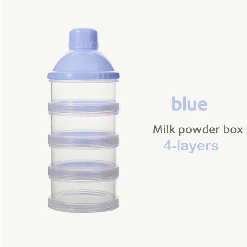 DEDOMON Portable Milk Powder Dispenser 4 Layers Blue