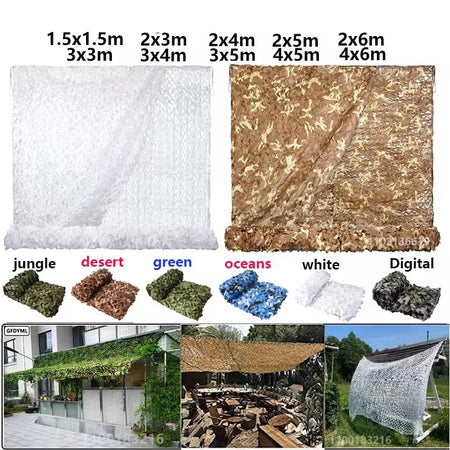 Outdoor Camouflage Shade Net &ndash; Versatile Sunshade for Gardens, Cars, and More