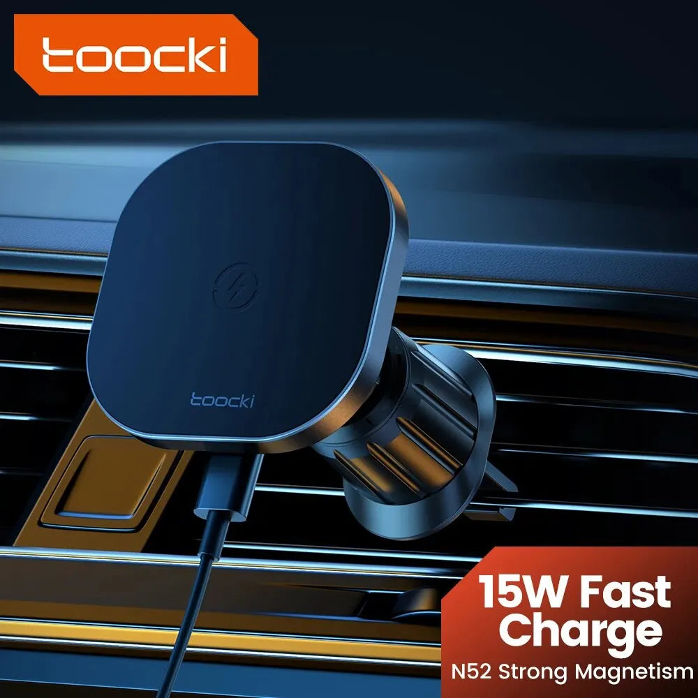 Toocki Magnetic Car Wireless Charger &ndash; 15W Fast Charging