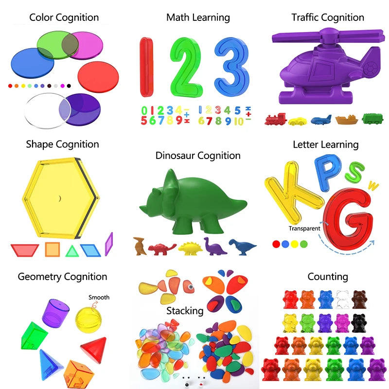 BOS30081 Light Table Sorting Blocks &ndash; Sensory Learning Fun