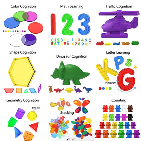 BOS30081 Light Table Sorting Blocks &ndash; Sensory Learning Fun