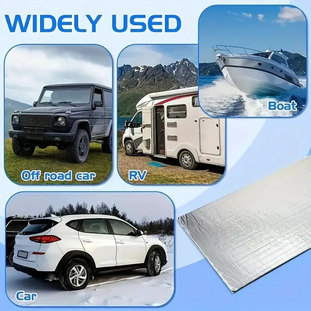 10/20PC Value Pack Car Soundproof Insulation Mat for Vehicles Heat Shield Self Adhesive Noise Deadening Pad for Door Roof Engine by InterCyprus Trading Ltd