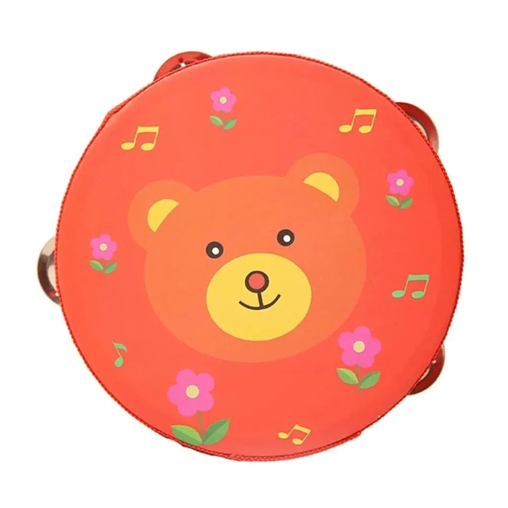 6 Inches Children Hand Drum - Cartoon Pattern Learning Toy Style 2