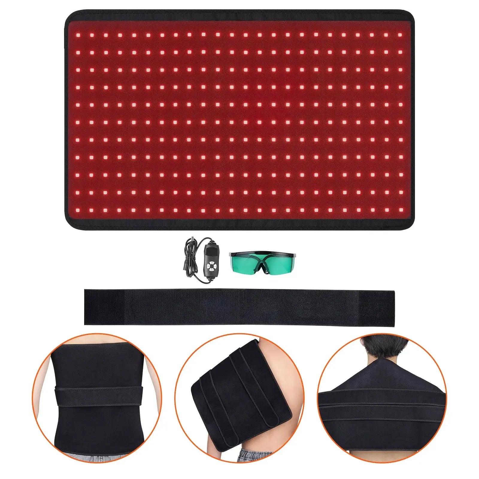 Red Light Therapy Pad With 264 LEDs 10Hz Pulse For Pain
