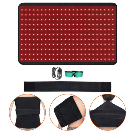 Red Light Therapy Pad With 264 LEDs 10Hz Pulse For Pain