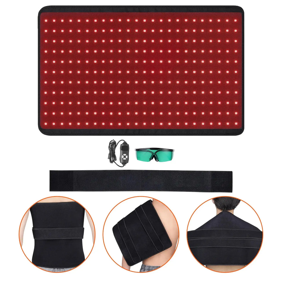 Red Light Therapy Pad With 264 LEDs 10Hz Pulse For Pain