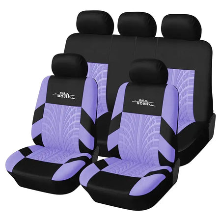 Autoyouth Car Seat Covers Set &ndash; Universal Fit For Most Cars purple full set
