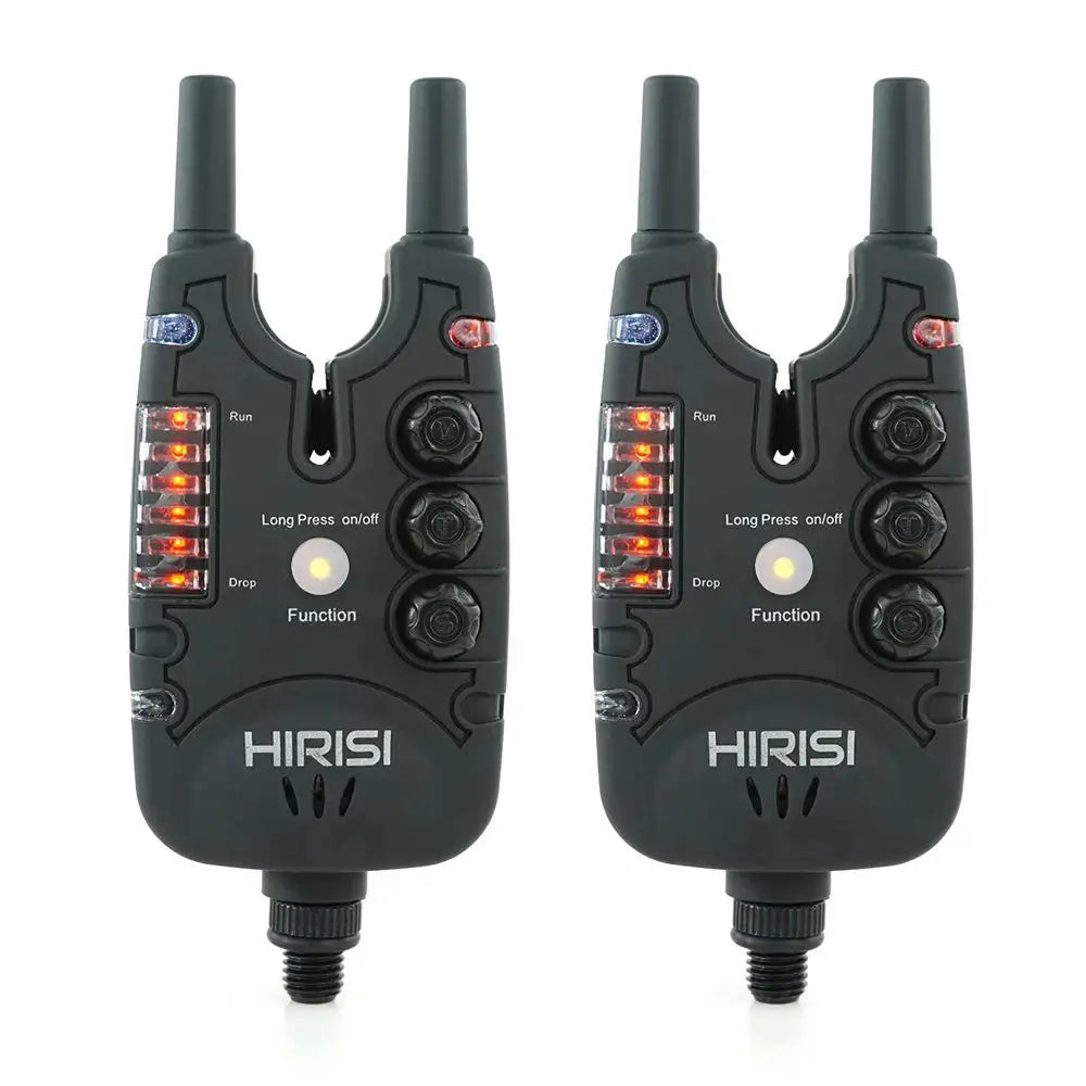 Hirisi Carp Bite Alarms With LED Light And Adjustable Volume B150 2pcs Orange LED