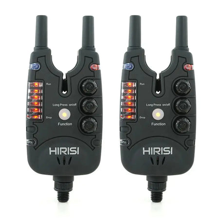 Hirisi Carp Bite Alarms With LED Light And Adjustable Volume B150 2pcs Orange LED