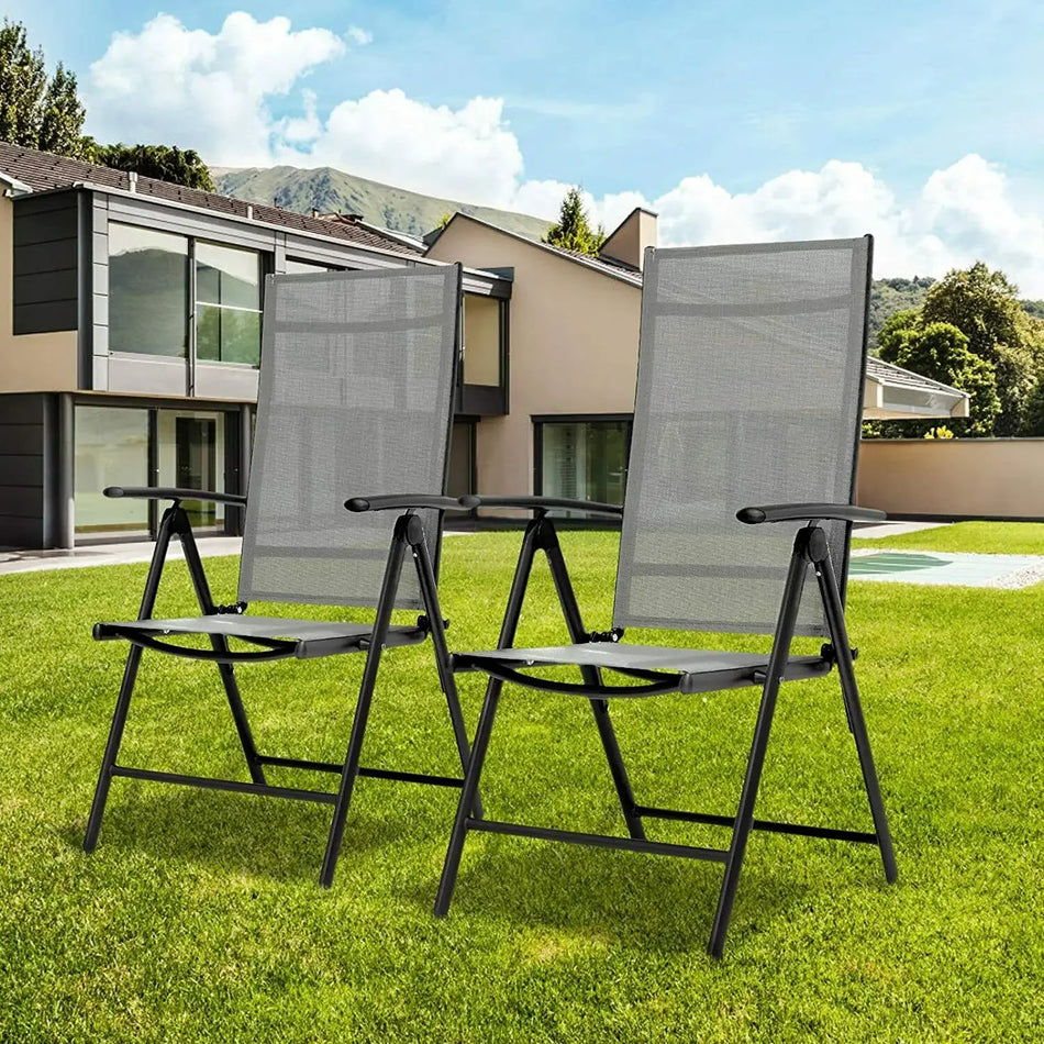 2 бр. Здрави Регулируеми Лежащи Сгъваеми Алуминиеви Столове