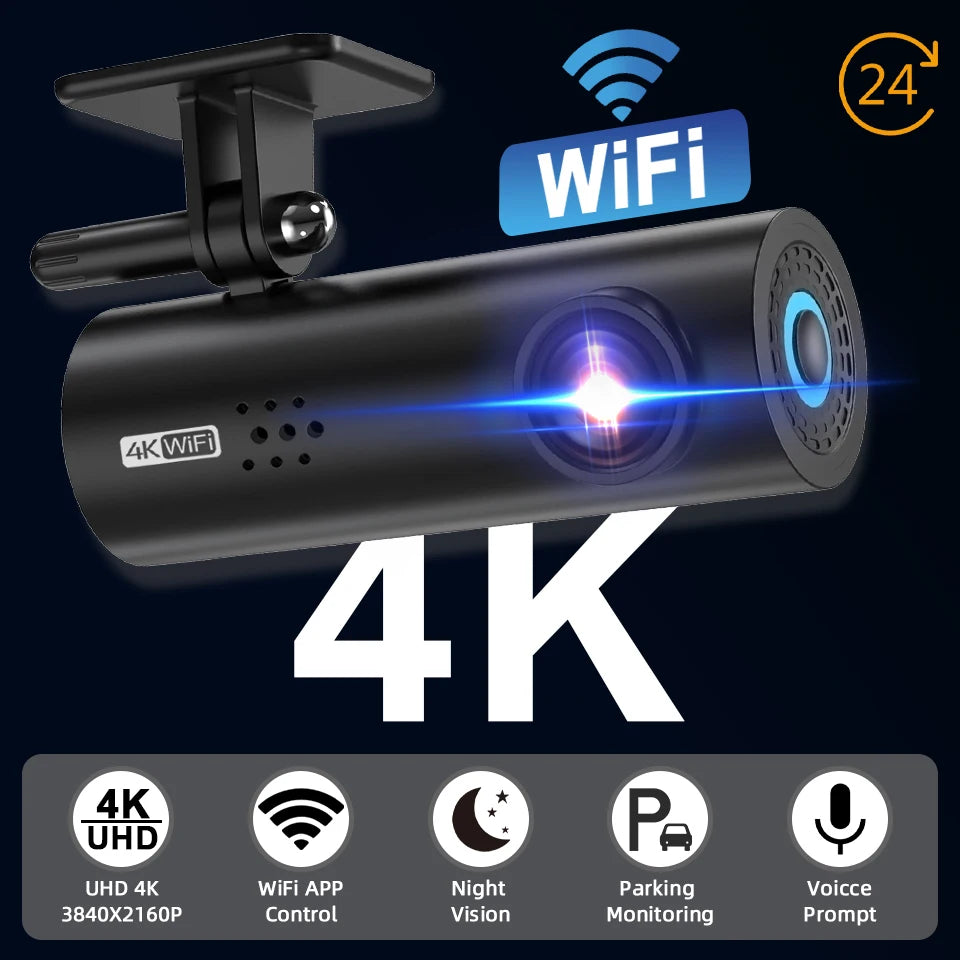 ACCEO 4K Smart Dash Cam &ndash; Front Rear Night Vision Recording