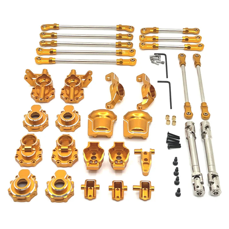 WLtoys 1/10 Metal Upgrade Kit for 104006 RC Car &ndash; Durable 1182 Gold