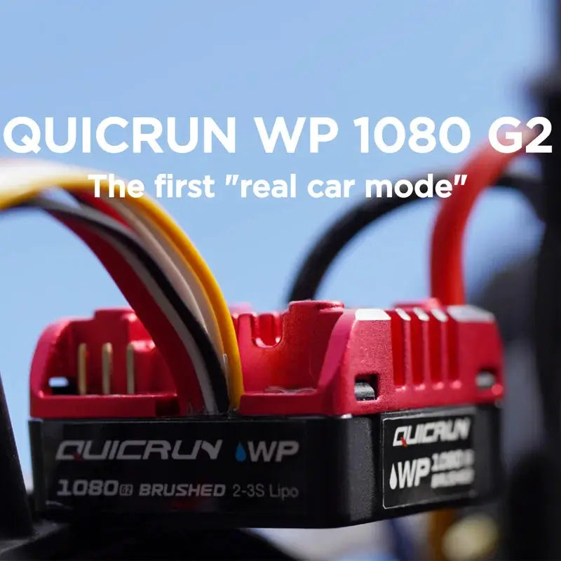 Hobbywing QuicRun WP 1080 G2 80A Brushed Waterproof ESC Electronic Speed Controller for 1/10 RC Rock Crawler Car by InterCyprus Trading Ltd