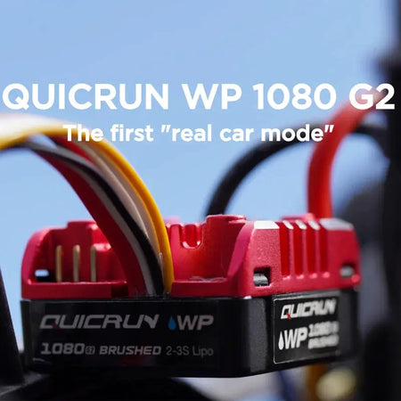 Hobbywing QuicRun WP 1080 G2 80A Brushed Waterproof ESC Electronic Speed Controller for 1/10 RC Rock Crawler Car by InterCyprus Trading Ltd