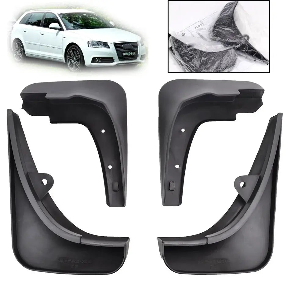 XUKEY FRONT REAR MUD FLAPS FIT FOR 2004-2012 AUDI A3 SPORTBACK HATCHBACK SPLASH GUARDS 2011 2010 2009 2008 2007-2005 ACCESSORIES by InterCyprus Trading Ltd