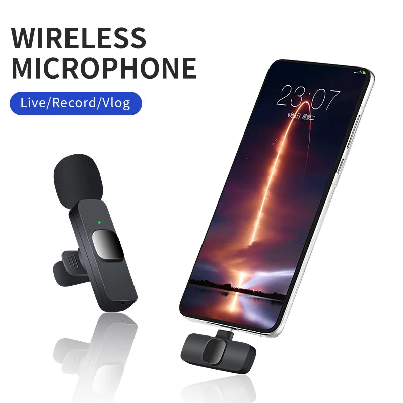 YLW Wireless Lavalier Microphone for iPhone and Android