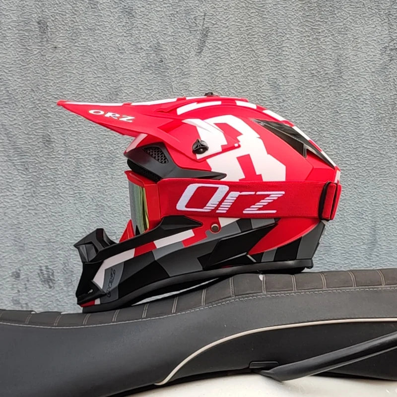 ORZ Off Road Helmet - Unisex Full Face Safety DOT Approved