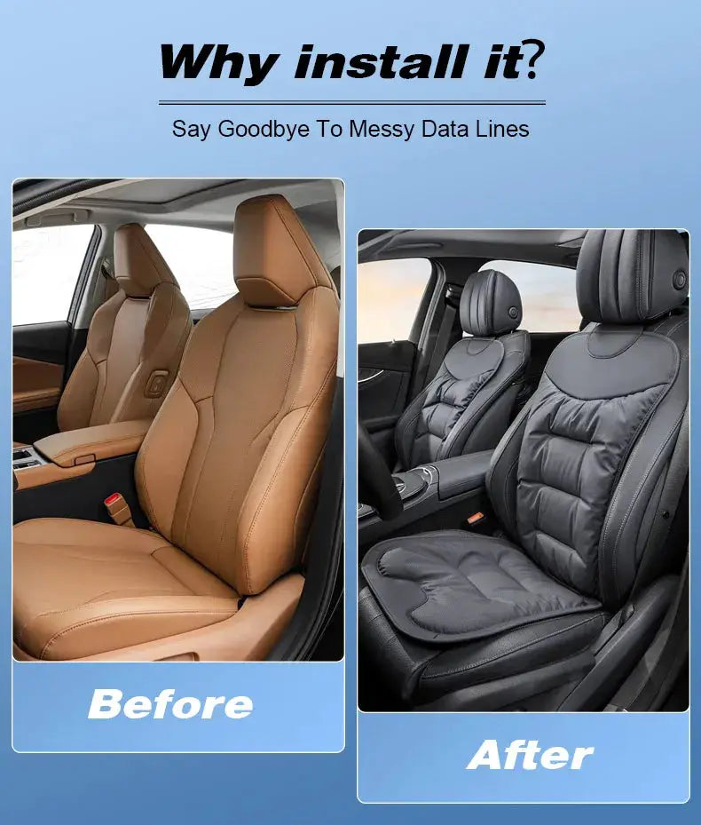 Vtear Universal Car Backrest Pad Front Seat Cushion Back Support Trim Breathable Hole Anti Slip Soft Padded Interior Accessories by InterCyprus Trading Ltd