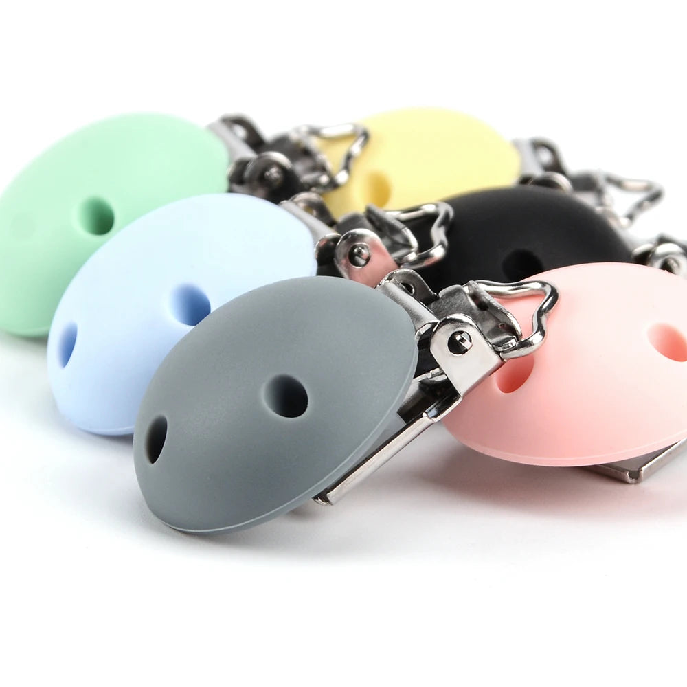 Lofca 5-Pack Silicone Baby Pacifier Clips - Safe &amp; Stylish Teething Gifts