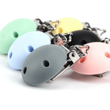 Lofca 5-Pack Silicone Baby Pacifier Clips - Safe &amp; Stylish Teething Gifts