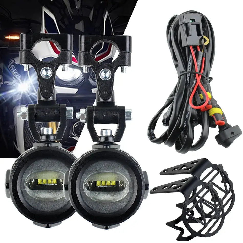 Motorcycle Auxiliary Lights 40W 6000K Spot Driving Fog Lamps for BMW R1200GS F800GS F700GS F650 K1600 Universal Fog Lights by InterCyprus Trading Ltd