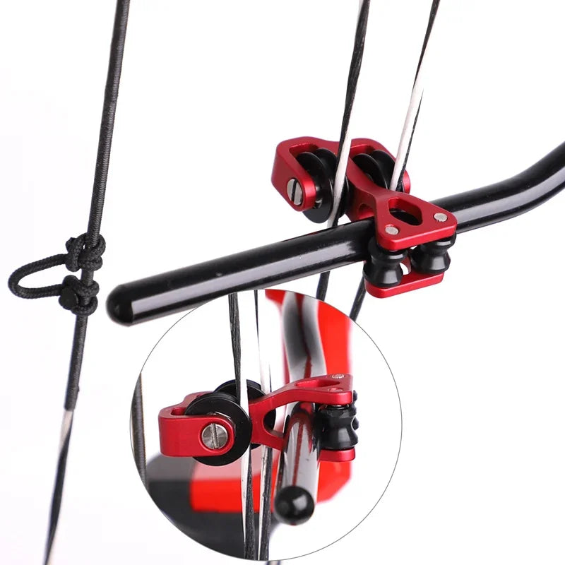 Bow String Separator for Compound Bow Aluminum Roller Cable Slide, 10mm Bar