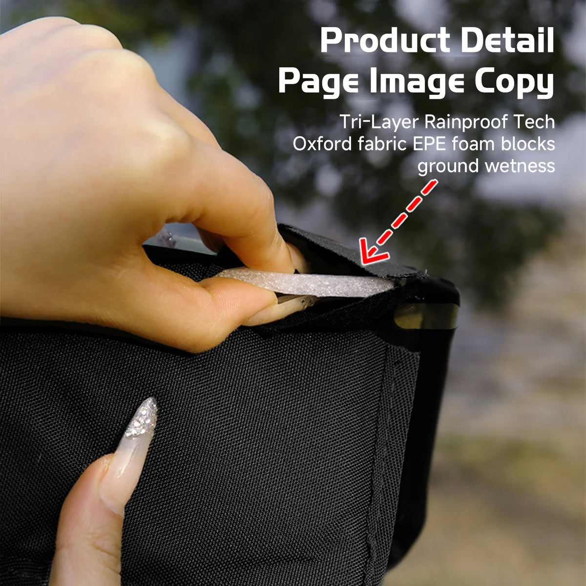 Foldable Sit Pad - Tri Layer Protection From Wet Ground