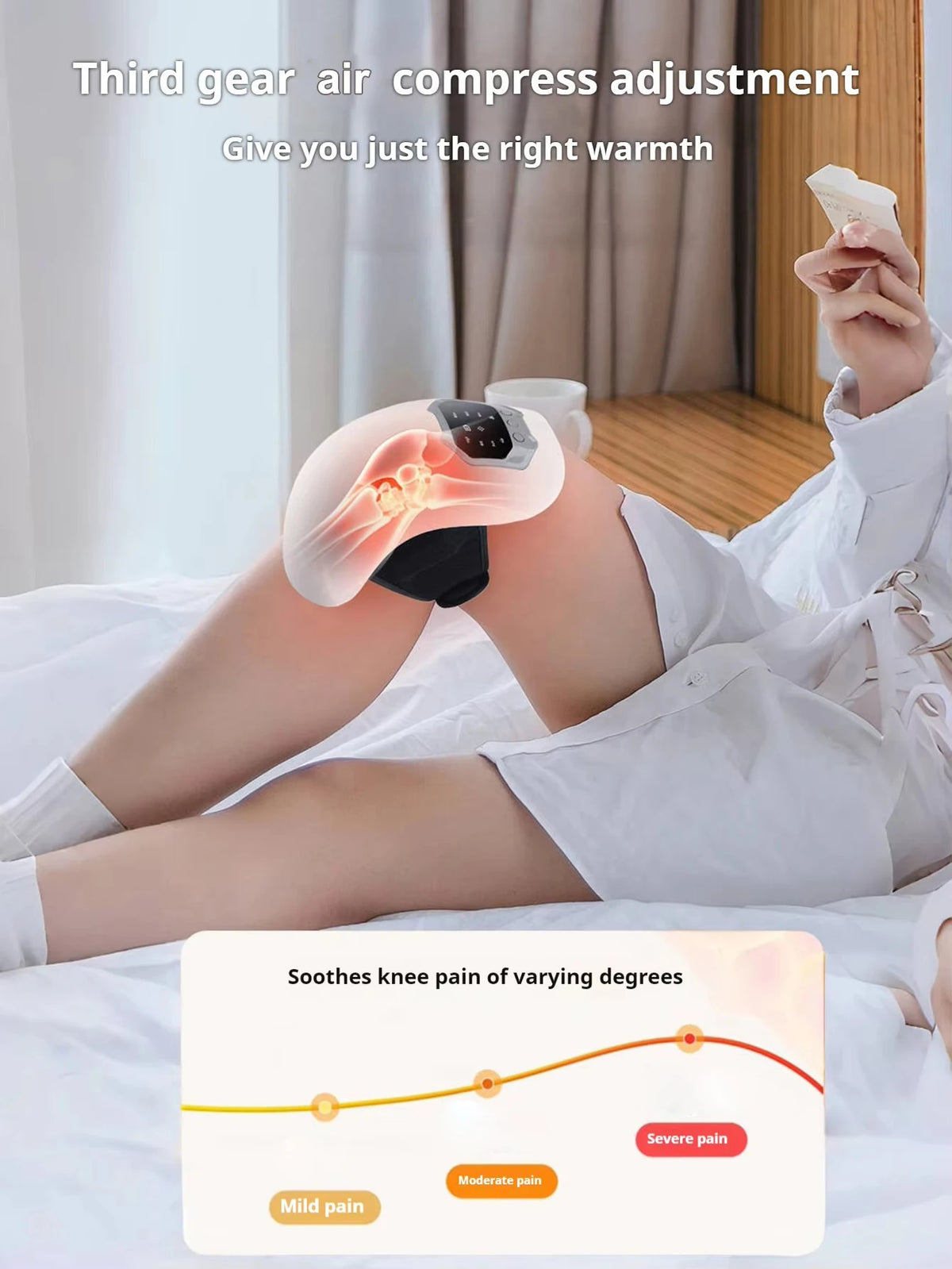 Wireless Knee Massager &ndash; Air Pressure And Vibration