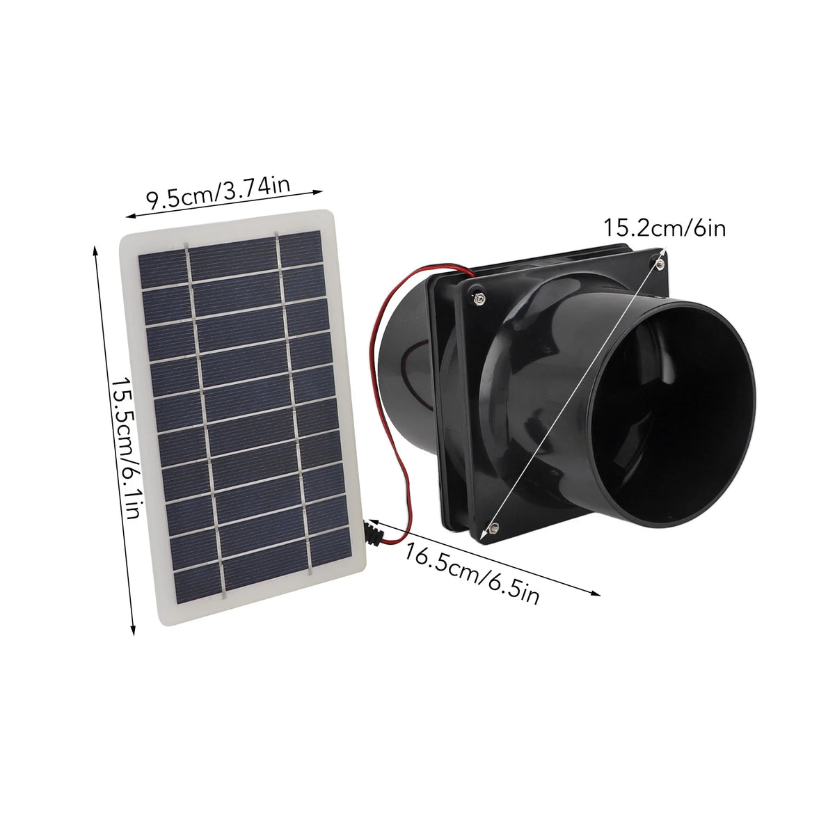 Solar Fan Ventilator ABS 10W 12V - Efficient Cooling