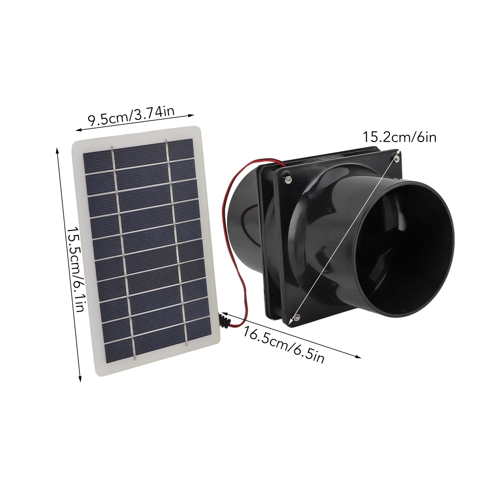 Solar Fan Ventilator ABS 10W 12V - Efficient Cooling