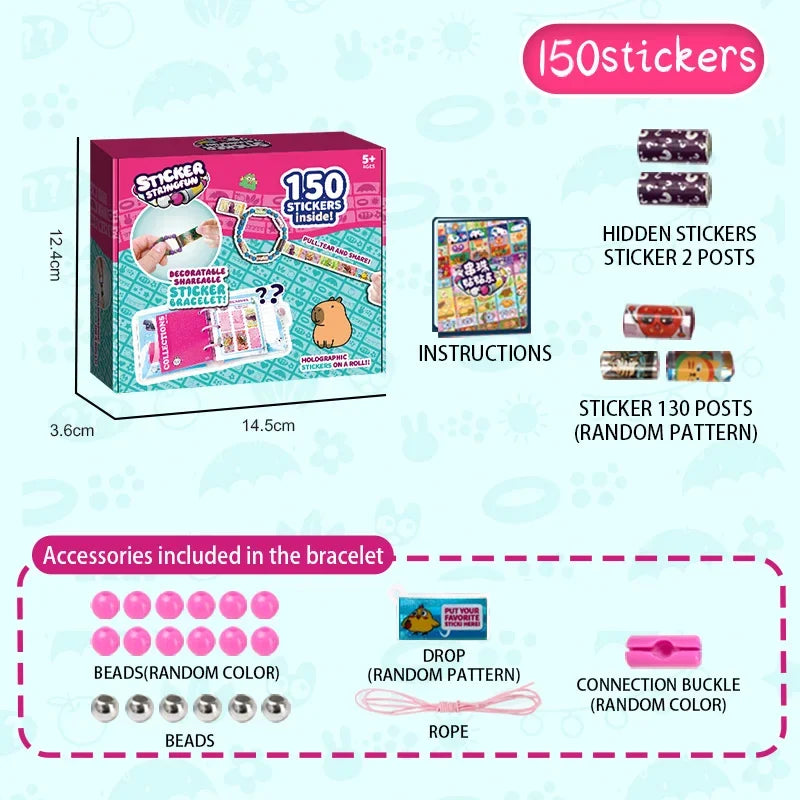 Sticker Bracelets &ndash; DIY Beads Jewelry Kit For Kids 150stickers
