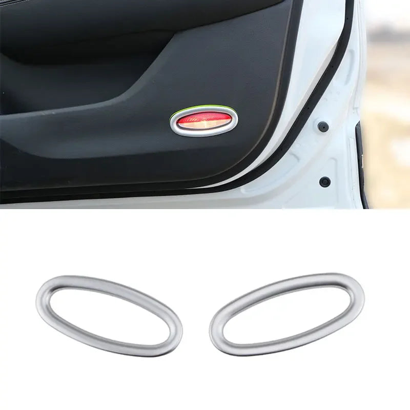 Renault Koleos Samsung QM6 Kryty světel předních dveří ABS matná stříbrná